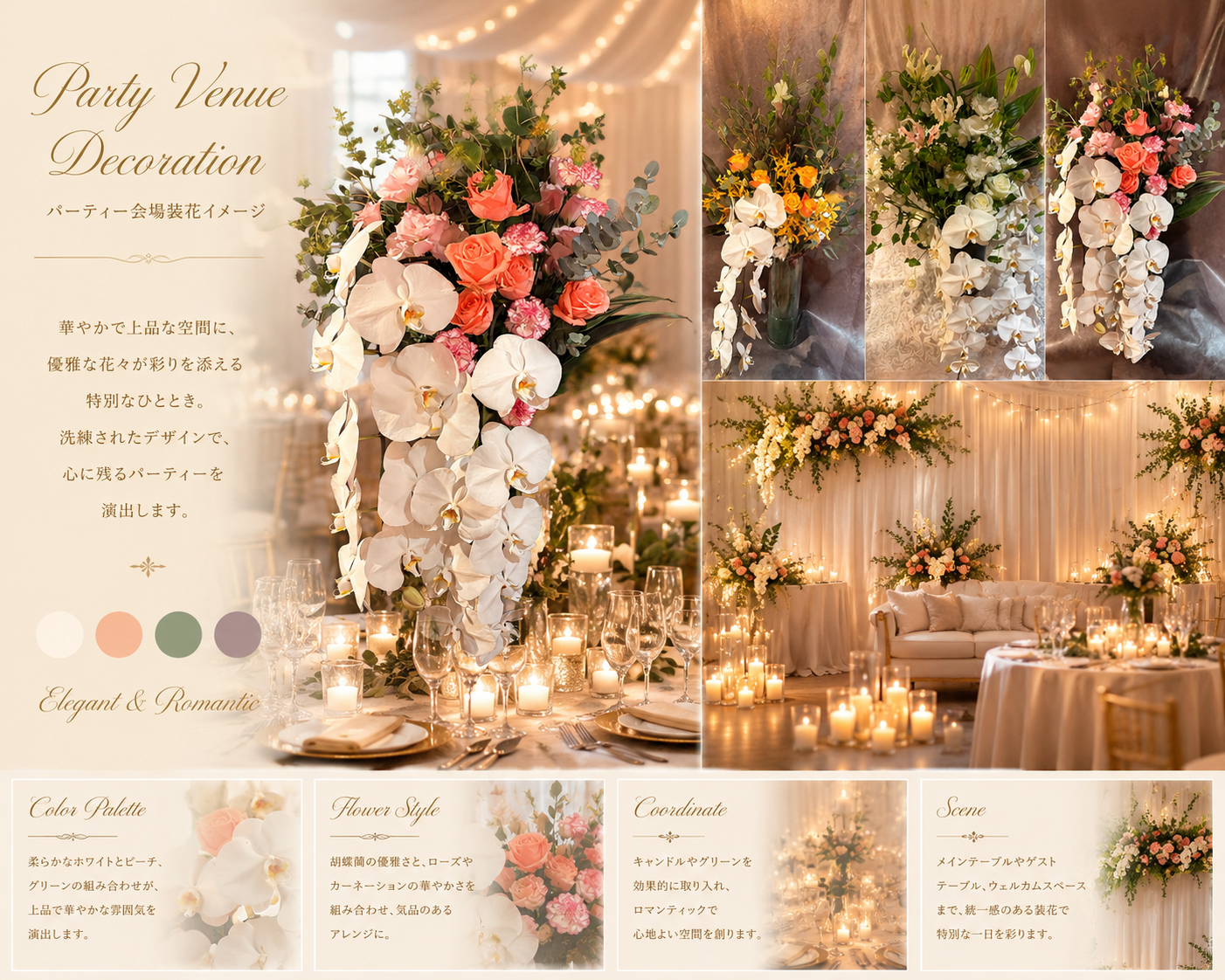 イベント装飾・会場装花のイメージ